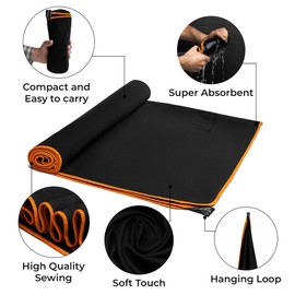 illusion Small Microfibre Gym Towel for Active Sports (40x80cm) - Lightweight Quick Dry Towel - Ideal for Cardio, Cycling, Strength Training, Yoga, and Running, Perfect for Athletes Training Outdoors