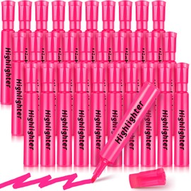 Qilery Tank Style Highlighters 30 Pack Chisel Tip Highlighters Markers Quick Drying Fluorescent Highlighters for Kids Classroom Office School Gift Shop Graduation(Pink)