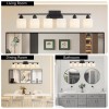 Ship in USA,6 Light Black Vanity Lights,38''Modern Bathroom Vanity Lighting