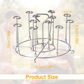 MUNTE Skewer Stand for Hot Air Fryer, Removable, Skewers Airfryer, Vertical Skewer Rack Set, Round Hot Air Fryer Rack, 18.5 x 10 cm, for Grilled Chicken Wings, Kebabs, Sausages