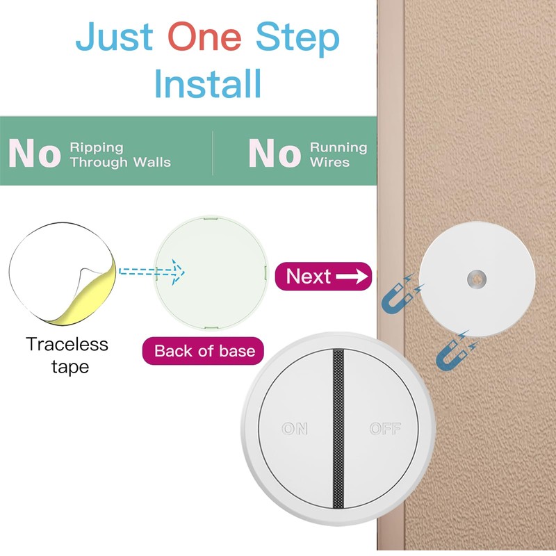 UTOI Wireless Remote Control Outlet Plug with Remote Switch, 15A