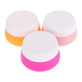 Healeved 3sets Travel Size Bottle Portable Toiletries Container Multi-function Travel Jar Toiletry Household Sample Case 3pcs*3 Random Color