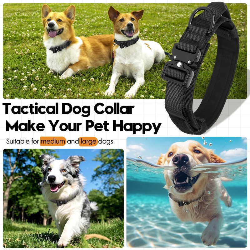 Relux Tactical Dog Collar (Black, X-Large)