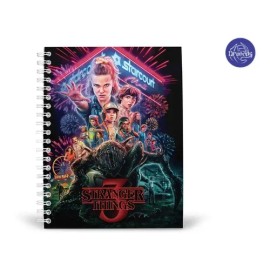Stranger Things Libreta Cuaderno Profesional Pasta Dura Lp                                                                                            
