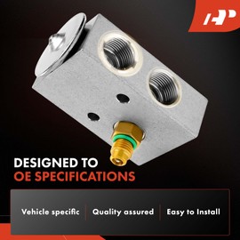 A-Premium A/C Expansion Valve Compatible with Kenworth C500 1986-1994, C540 1988-1990 1992-1993, C550 1986-1994, K100E 1987-1996, K130 1987-1989 1991-1993, K150, T400, T450, T600A, T800, W900