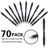 Black Gel Pens, 70 Pack Shuttle Art Retractable Medium Point