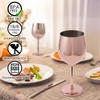 1 PCS 18oz Stainless Steel Matte Wine Glasses Red