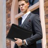 Leathario Portfolio Binder, Includes 10 Sheet Protectors and 3 Notepads,