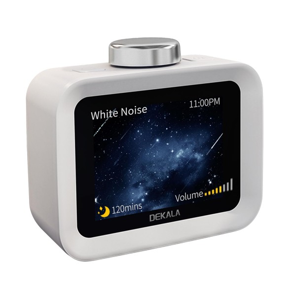 Dekala AuraDot White Noise Sound Machine for Sleep w/Temperature Humidity