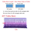Purple Table Skirt Mermaid Tutu Tablecloth for Rectangle Tables 6ft