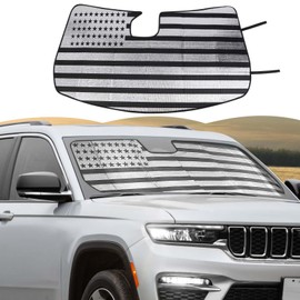 RT-TCZ Windshield Sunshade Sun Shade Heat Shield Window Sun Visor Mat for Jeep Grand Cherokee 2022-2024,US Flag