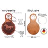 Samunshi® Leather Keyring with Engraving with Various Motifs Gifts Made