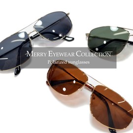 MERRY PLEASURE 8205 Polarized Sunglasses, For Fishing, Sports, Driving, Driving, Date Glasses, Men's, Women's, Teardrop, Twin Bridge, Hosobuchi, Lightweight, Golden × Brown