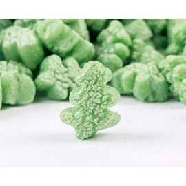 FunPak Plant Based Biodegradable Packing Peanuts 1.5 cu ft Bag Compostable (Green Christmas Trees)
