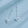 Love Heart Spiral Tassel Dangle Earrings for Women Girls Teens