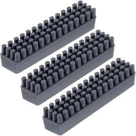 Isslly 3pcs Silicone Nozzle Brush for Bambu Lab A1 Mini, Self-Adhesive 3D Printer Wiper Brushes, Heat-Resistant Nozzle Cleaning Brush Replacement, Not Suitable for Bamboo Lab A1- Gray