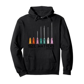 Needle Size Matters Funny Nursing CNA Nurse Life Pullover Hoodie