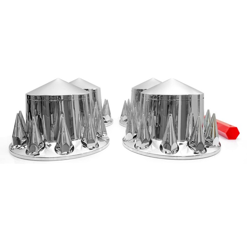 High Soar Lug Nut Covers,33 mm Chrome Lug Nut Covers