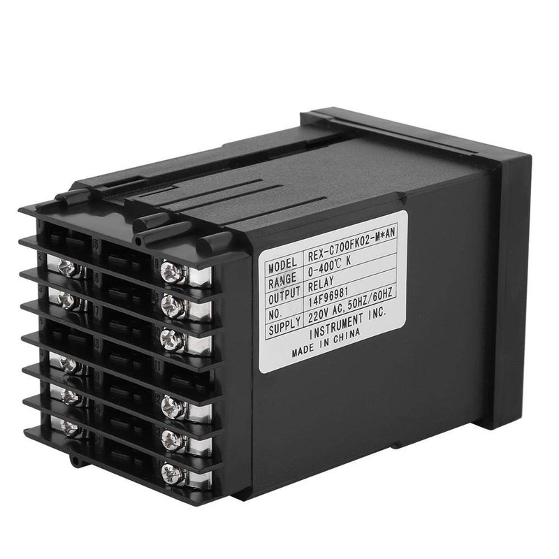 Digital Thermostat, 220V Digital Temperature Controller Digital PID 0-400 REX-C700