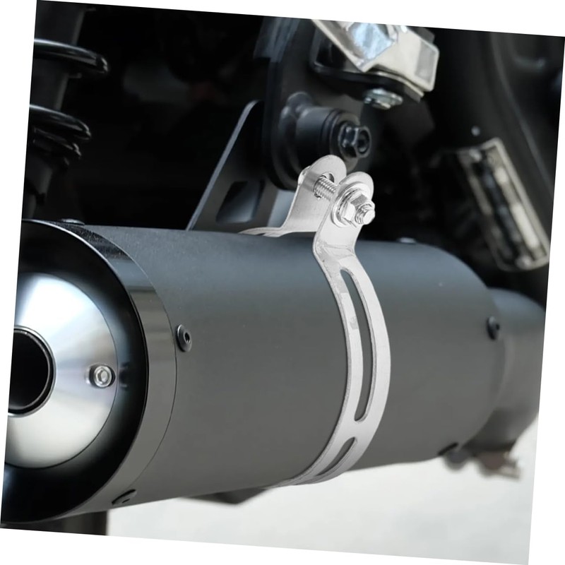 CHILDWEET Motorcycle Exhaust Bracket Clamp Stainless Steel Support for Secure