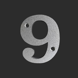BetLight House Numbers for Outside - 3 Inch Upgrade Rustproof Stainless Steel Flush Mount Mailbox/Home Address Number 9 - Silver