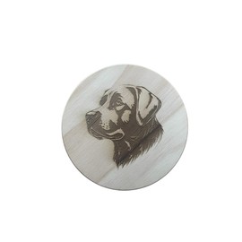 Ashton and Finch Retriever Coaster Laser Engraved Gift Wooden for Dog Lovers