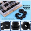 Glarks 40Pcs 8 Sizes Round Rubber Spacer Assortment Kit, Multi