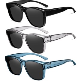 Wzerry Sunglasses Over Glasses Women, Polarized Fit Over Sunglasses Men Driving Sun Classic for UV400 Pretection