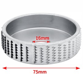 Rasp Disc Radial Wood Grinding Disc Angle Grinder 75 x 16 mm for Angle Grinders, Ideal for Wood Shaping, Carving and Polishing