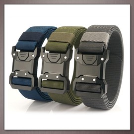 One Limitation BP636 Tactical Belt, One Touch, Stretchable, Quick Release, For Work, dark khaki