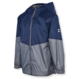 Swiss Alps Boys Color Block Rain Jacket, Pure Navy, 4