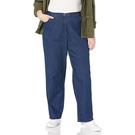 Ruby Rd. womens Plus-size Classic 5-pocket Fly Front Denim Jean Pants, Indigo, 18 US