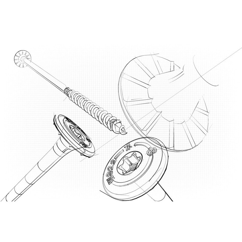 Simpson Strong-Tie SDWS221000DB-R50 Strong-Drive SDWS Timber Screws (Exterior Grade), 0.220