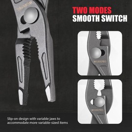 WORKPRO 8-Inch Long Nose Slip Joint Pliers, CR-V Steel Needle Nose Pliers