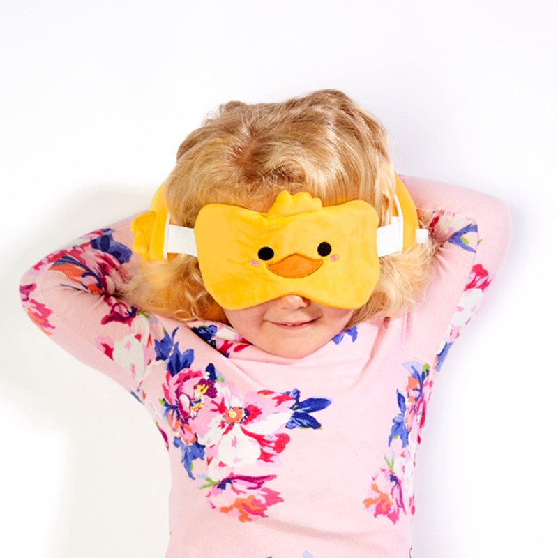 Relaxeazzz Neck Pillow with Eye Mask, Duck, Cute, Plush, One-Piece,