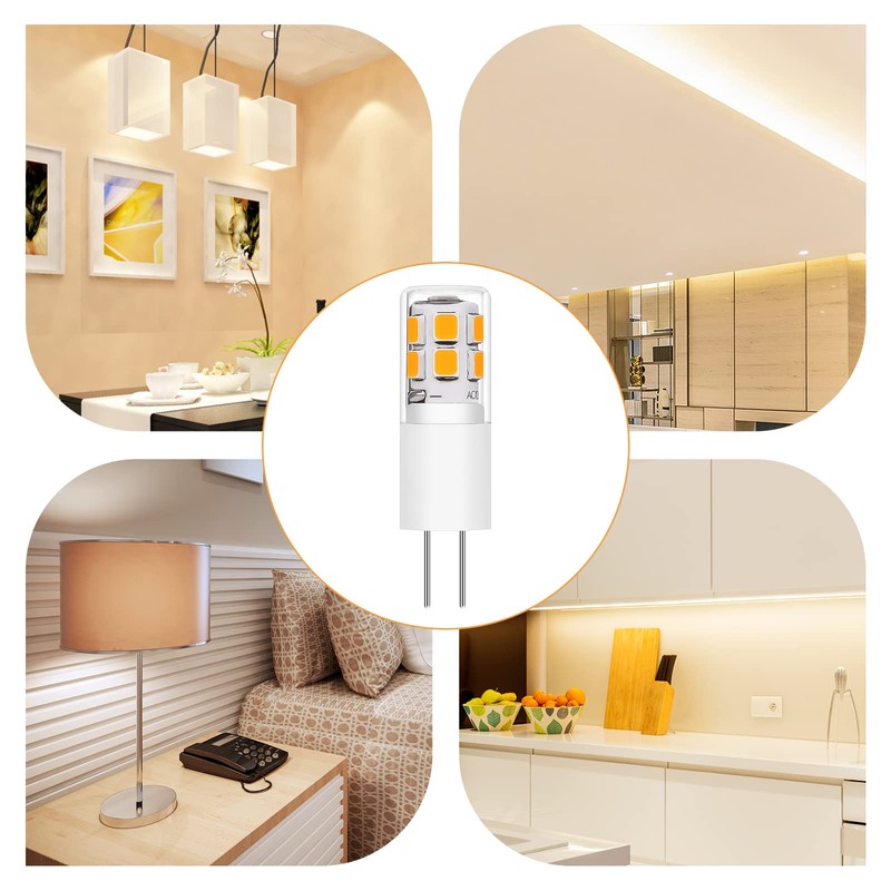 I-SHUNFA G4 LED Bulb AC 120V Warm White 10 Pack