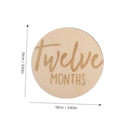 Kisangel 12 pcs Double Sided Round Monthly Milestone Markers Growth Milestone Discs for Photo Props and Nursery Decor Smooth Surface Safe