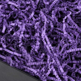 PLINJOY 4 OZ Purple Crinkle Cut Paper Shred Filler for Gift Basket Shredded Confetti Paper Box Stuffing Easter Basket Grass Gift Boxes Filler