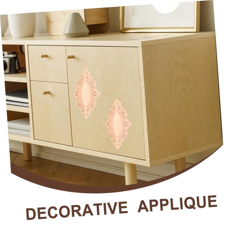 BIUDECO Strong Structure Wooden Applique Oval Door Center Flower Sheet