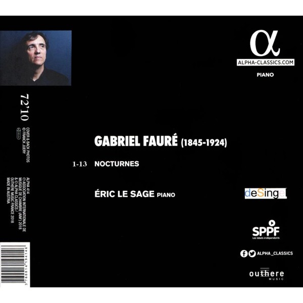 ERIC LE SAGE FAURÉ: NOCTURNES NEW CD