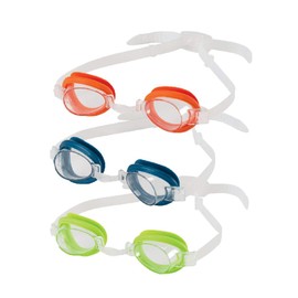 Speedo Kids Splasher Goggles: Pack of 3 with Orange, Blue and Green Goggles, All with Clear Lenses