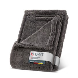 Glart Set Twist Car Drying Cloths XXL - Premium 80x55cm and 60x40cm microfiber towels for scratch-free drying. Large drying towel for cars and motorcycles