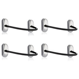 XFORT 4 Pack Viper Fixed Cable Window Restrictor in Polished Chrome, Durable Window Safety Lock for Child Safety and Window Security