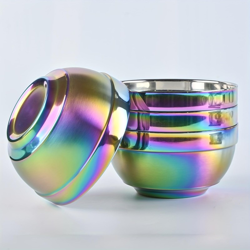 JEPISADI Stainless Steel Dinnerware Set - Plates and Bowls Set