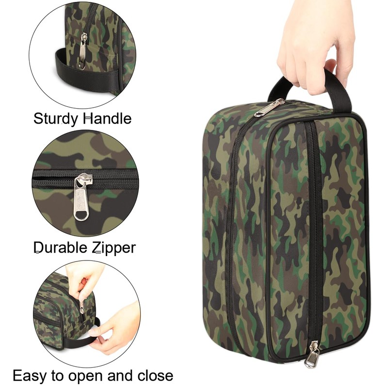 OHIKUETY Travel Toiletry Bag for Boys Kids Men Women,Water Fire