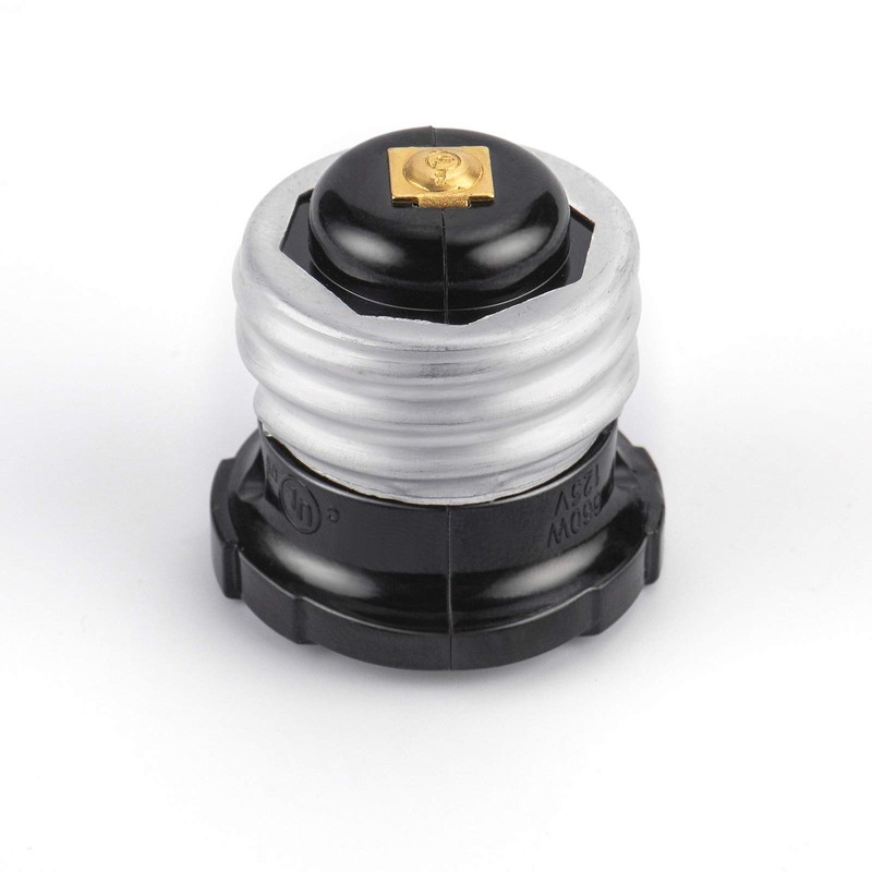 DiCUNO UL Listed E26 Light Socket to Plug Adapter, 2
