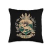 Crown gecko royal emblem, lizard, reptile, terrarium Throw Pillow