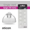 Oticon OEM Oticon minifit 10mm Single Vent Hearing Aid Domes
