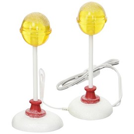 Department 56 Accessories for Villages Lit Candy Corner Street Lights Figurine, (Set of 2)