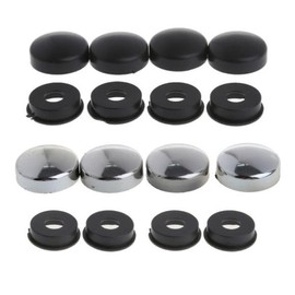 ABS Chrome License Plate Frame Screw Nut Cap + Bolt Cover Set of 8 Pieces for Car Truck 3xUSB / ABS 크롬 번호판 프레임 나사 너트 캡 + 볼트 커버 세트 8 개 자동차 트럭 3xusb 용